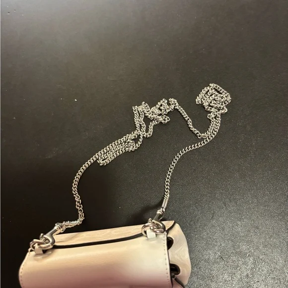 Coach White Leather Crossbody  card mini wallet with Chain Strap - Picture 8 of 8